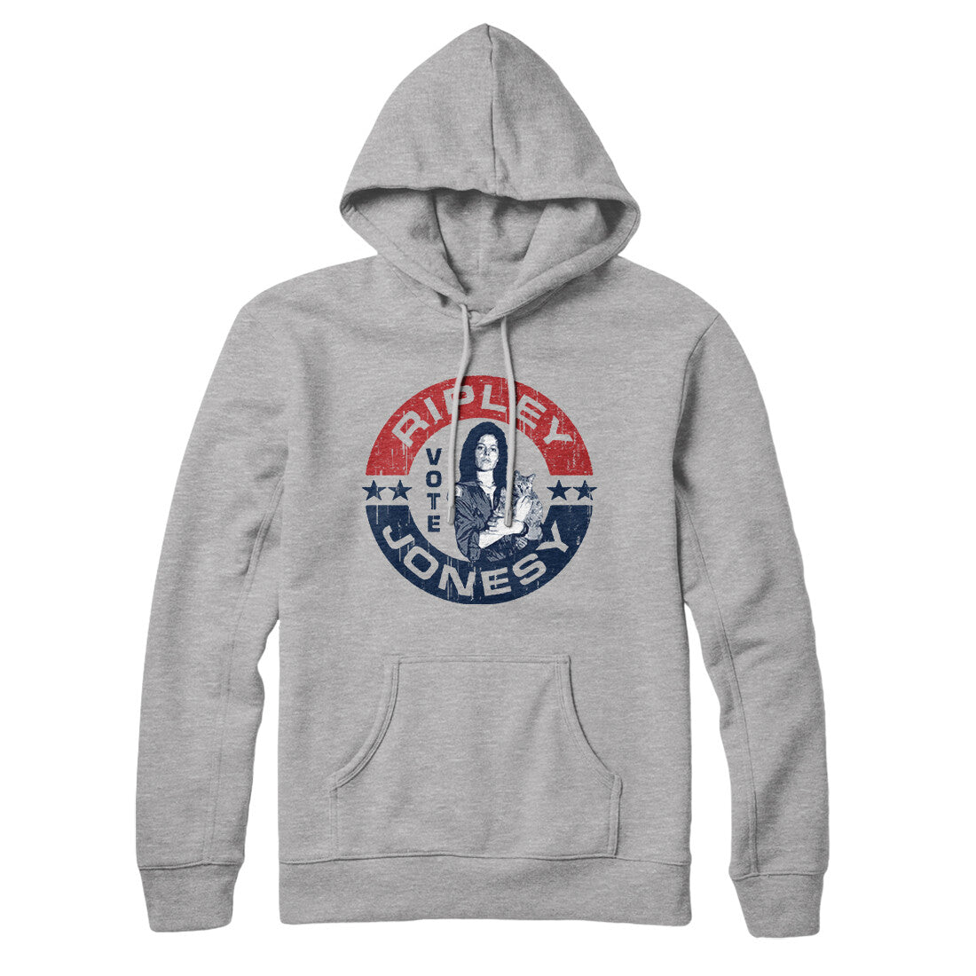Vote Ripley Jonesy Hoodie Heather Grey | Funny Shirt from Famous In Real Life