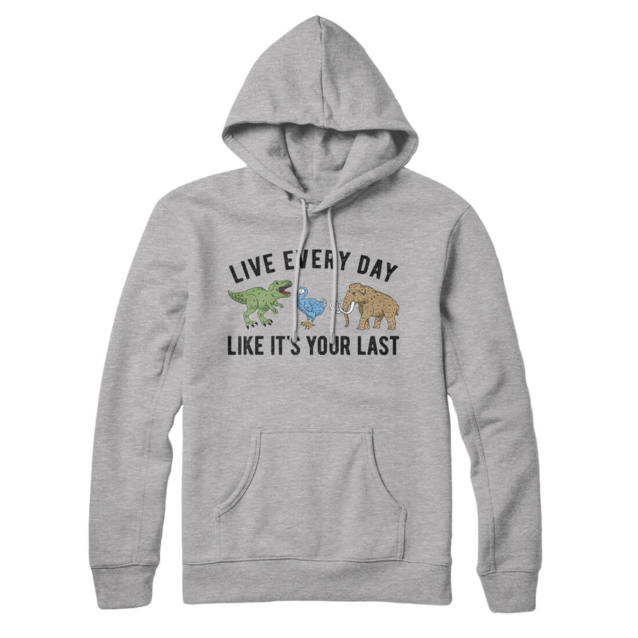 Live Every Day Like It’s Your Last Hoodie | Funny Shirt from Famous In Real Life