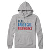 Beer, Barbecue, Fireworks Hoodie Heather Grey | Funny Shirt from Famous In Real Life
