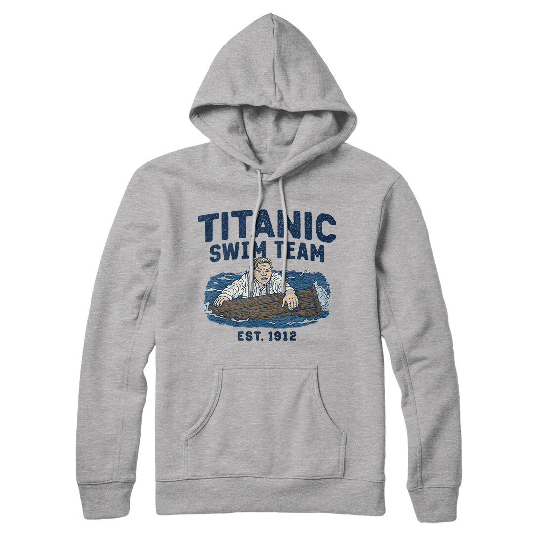 Titanic Swim Team Hoodie Heather Grey | Funny Shirt from Famous In Real Life