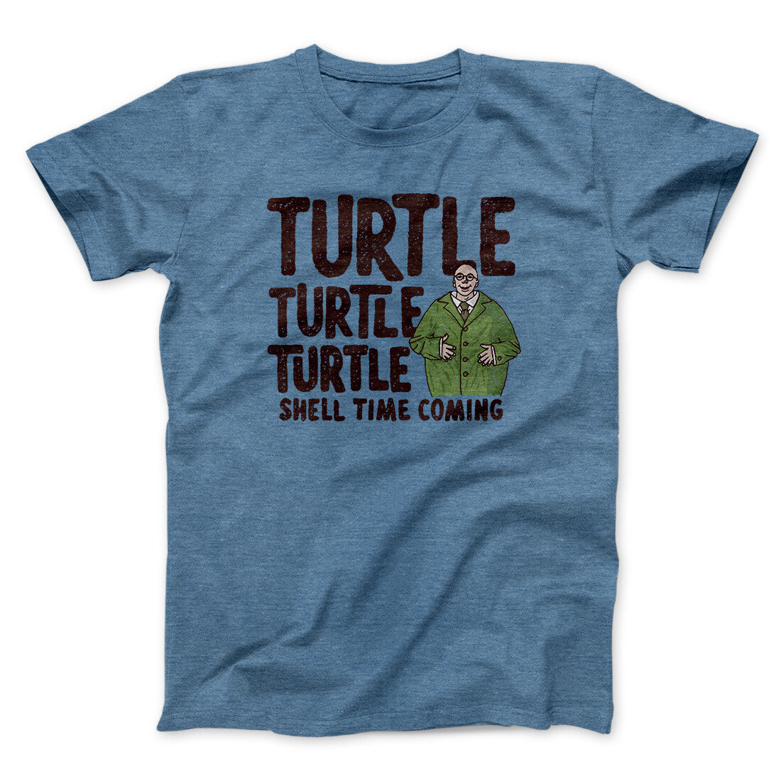 Turtle Turtle Turtle Men/Unisex T-Shirt Heather Indigo | Funny Shirt from Famous In Real Life