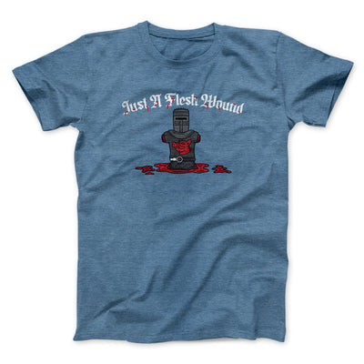 Just A Flesh Wound Funny Movie Men/Unisex T-Shirt Heather Indigo | Funny Shirt from Famous In Real Life