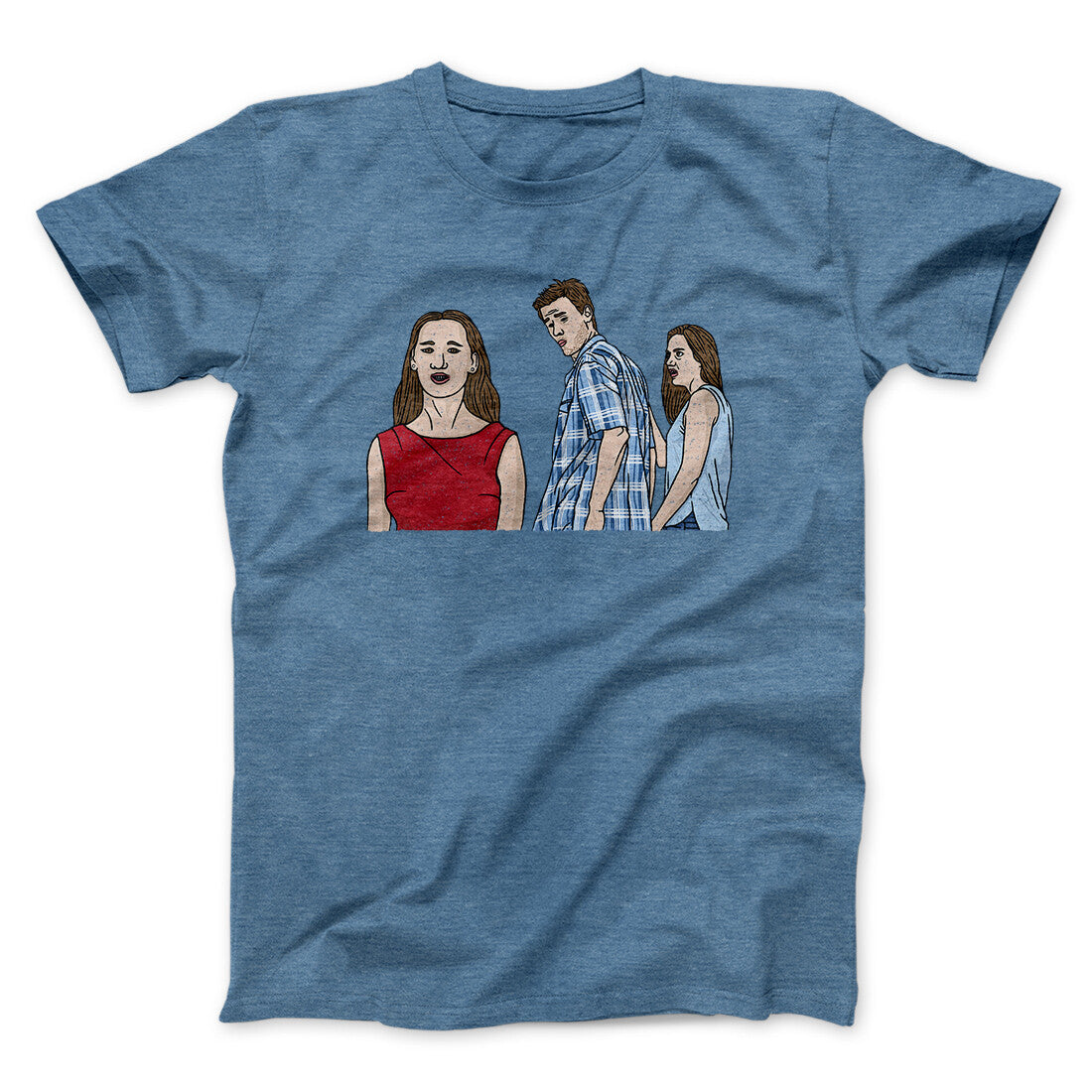 Distracted Boyfriend Meme Funny Men/Unisex T-Shirt | Funny Shirt from Famous In Real Life