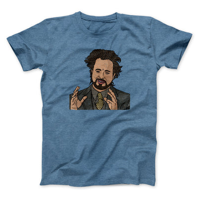 Alien Guy Meme Men/Unisex T-Shirt Heather Indigo | Funny Shirt from Famous In Real Life