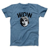 Wow Men/Unisex T-Shirt Heather Indigo | Funny Shirt from Famous In Real Life