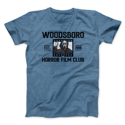 Woodsboro Horror Film Club Funny Movie Men/Unisex T-Shirt Heather Indigo | Funny Shirt from Famous In Real Life