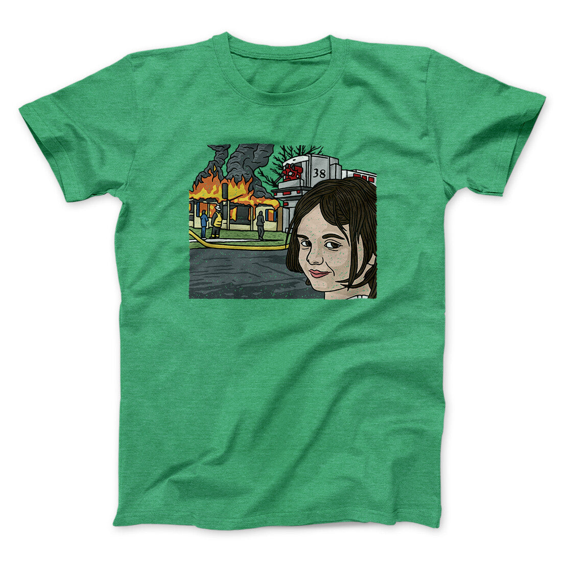 Disaster Girl Meme Funny Men/Unisex T-Shirt | Funny Shirt from Famous In Real Life