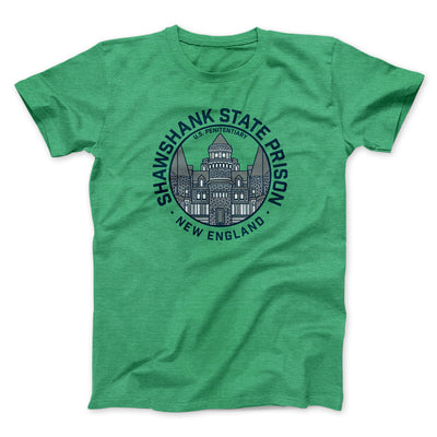 Shawshank State Prison Funny Movie Men/Unisex T-Shirt Heather Irish Green | Funny Shirt from Famous In Real Life