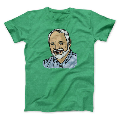 Hide The Pain Harold Funny Men/Unisex T-Shirt Heather Irish Green | Funny Shirt from Famous In Real Life