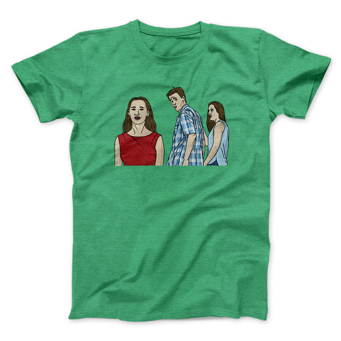Distracted Boyfriend Meme Funny Men/Unisex T-Shirt | Funny Shirt from Famous In Real Life