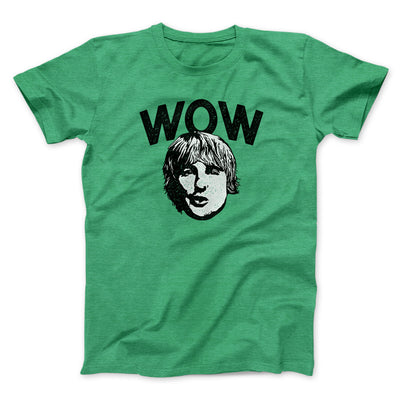 Wow Men/Unisex T-Shirt Heather Irish Green | Funny Shirt from Famous In Real Life