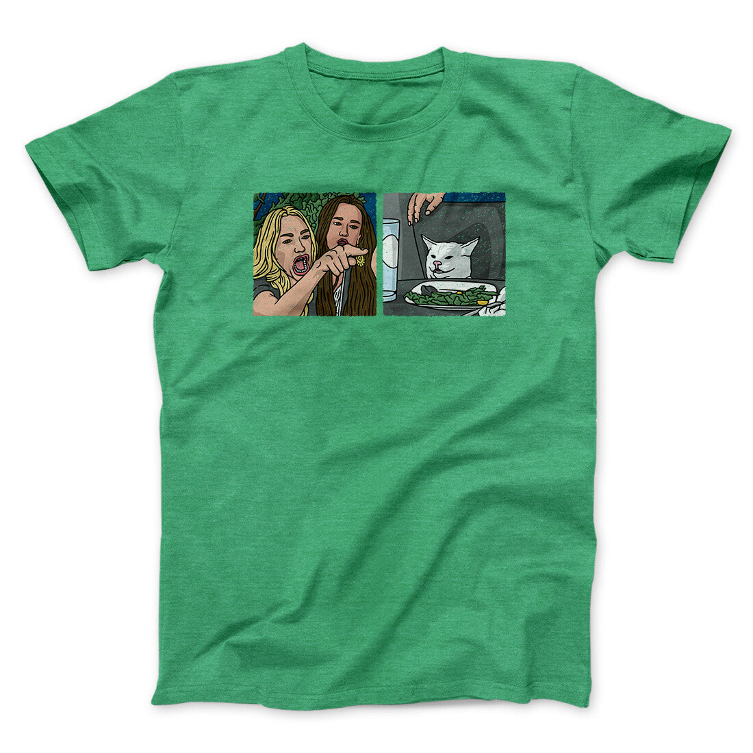 Woman Yelling At A Cat Meme Funny Men/Unisex T-Shirt | Funny Shirt from Famous In Real Life