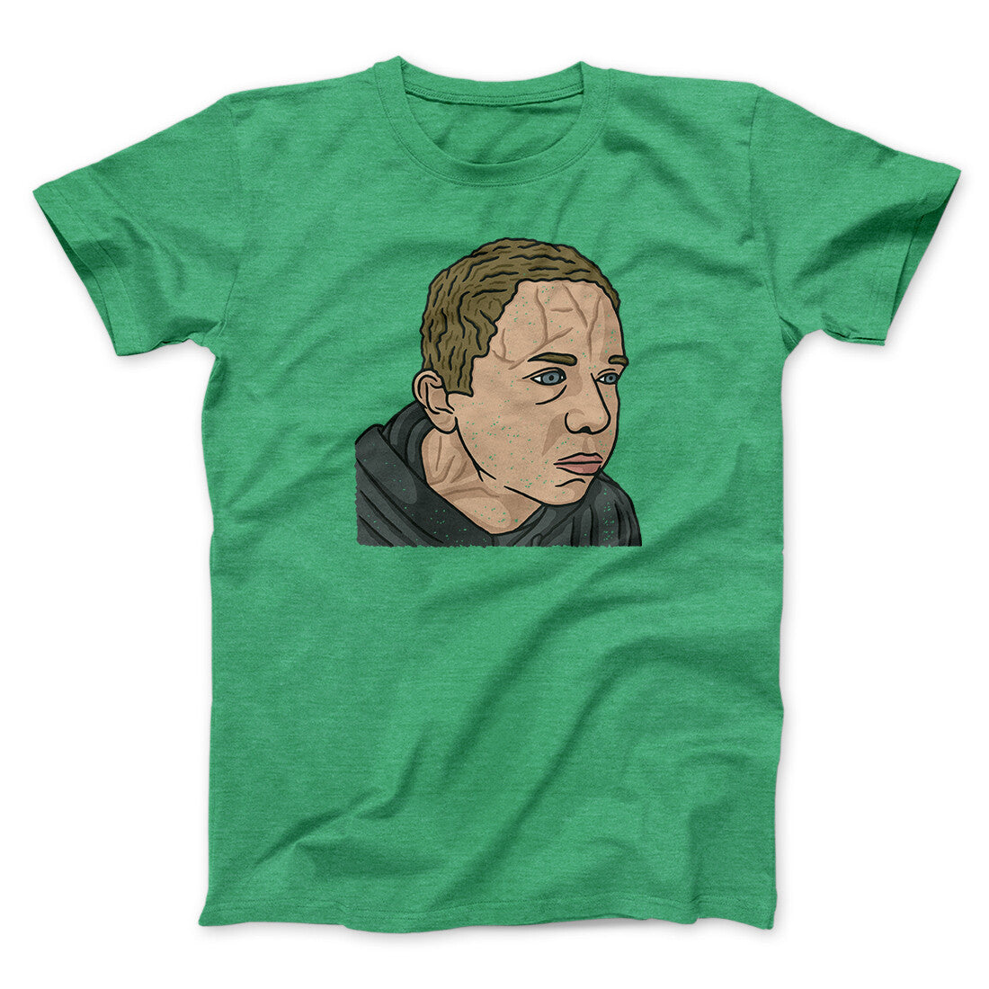 Bulging Forehead Vein Guy Meme Funny Men/Unisex T-Shirt Heather Irish Green | Funny Shirt from Famous In Real Life