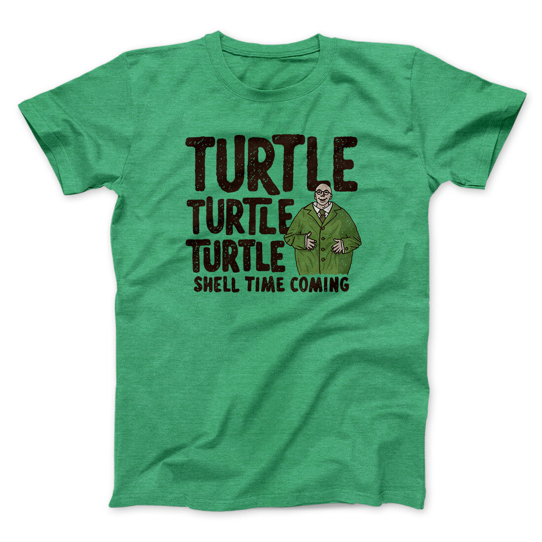 Turtle Turtle Turtle Men/Unisex T-Shirt Heather Irish Green | Funny Shirt from Famous In Real Life