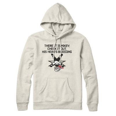 There It Is Mikey His Head Is Bleeding Hoodie Heather Oatmeal | Funny Shirt from Famous In Real Life
