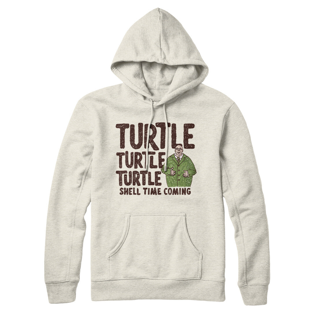 Turtle Turtle Turtle Hoodie Heather Oatmeal | Funny Shirt from Famous In Real Life