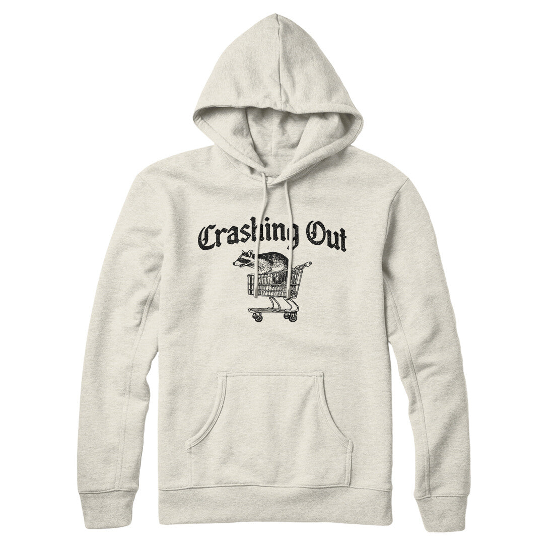 Crashing Out Hoodie Heather Oatmeal | Funny Shirt from Famous In Real Life
