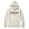 Cramblin Duvet Advertising Hoodie Heather Oatmeal | Funny Shirt from Famous In Real Life