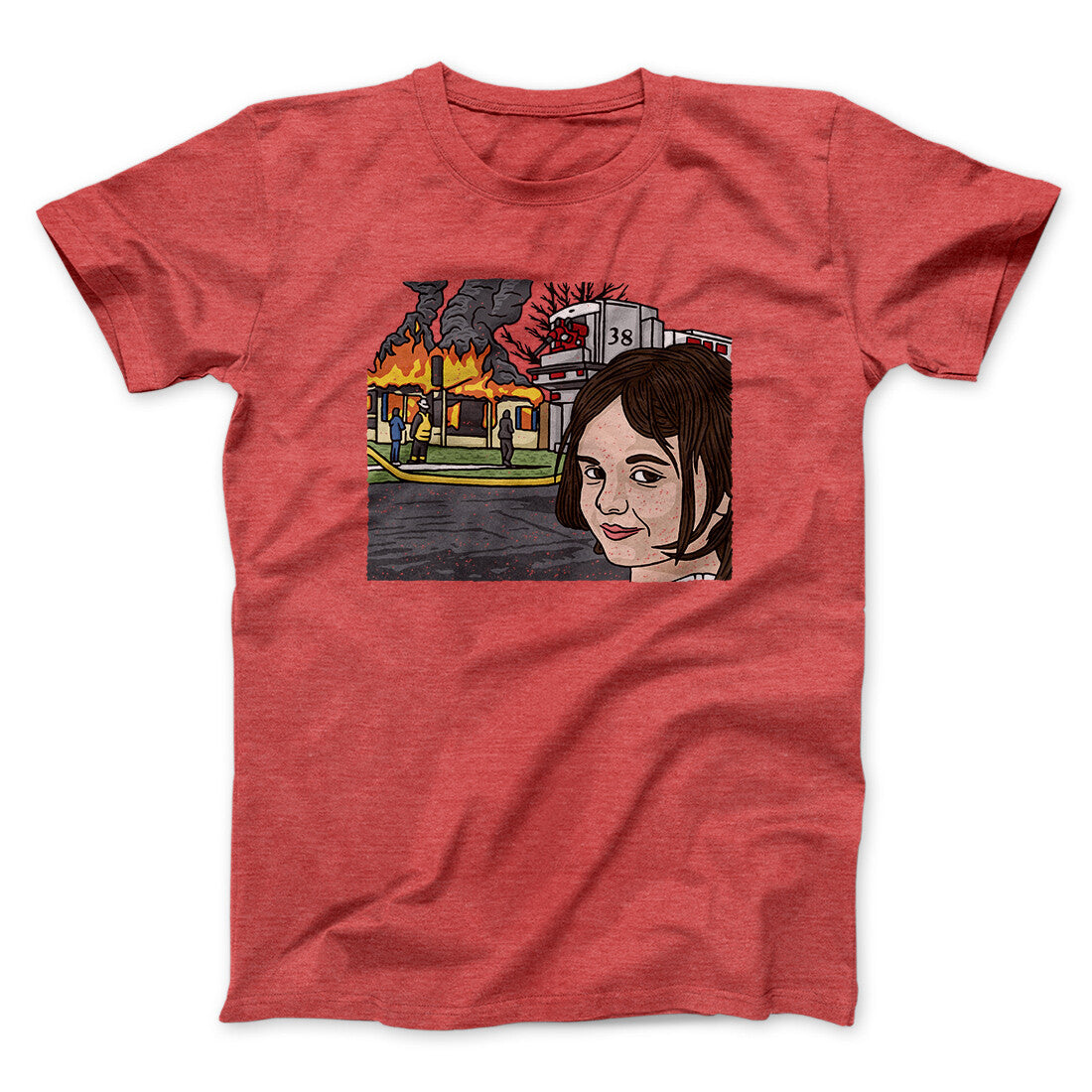 Disaster Girl Meme Funny Men/Unisex T-Shirt | Funny Shirt from Famous In Real Life