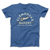 Clemenza’s Bakery Men/Unisex T-Shirt Heather Royal | Funny Shirt from Famous In Real Life