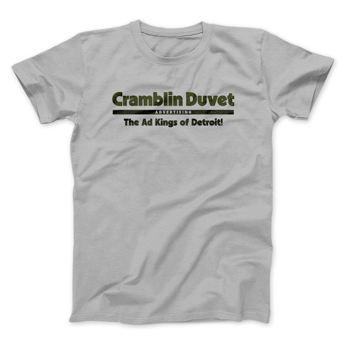 Cramblin Duvet Advertising Men/Unisex T-Shirt Ice Grey | Funny Shirt from Famous In Real Life