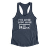 I’ve Lived 1000 Lives Women's Racerback Tank Indigo | Funny Shirt from Famous In Real Life