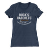 Buck’s Hatchets Women's T-Shirt Indigo | Funny Shirt from Famous In Real Life
