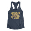 Anxiety Is Chronic But The Ass Is Iconic Women's Racerback Tank Indigo | Funny Shirt from Famous In Real Life
