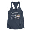Surviving Purely On Spite Women's Racerback Tank Indigo | Funny Shirt from Famous In Real Life