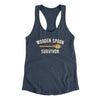 Wooden Spoon Survivor Women's Racerback Tank Indigo | Funny Shirt from Famous In Real Life