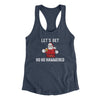 Lets Get Ho Ho Hammered Women's Racerback Tank Indigo | Funny Shirt from Famous In Real Life