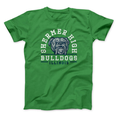 Shermer High Bulldogs Men/Unisex T-Shirt Irish Green | Funny Shirt from Famous In Real Life