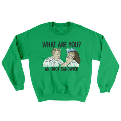 What Are You? An Idiot Sandwich Ugly Sweater Irish Green | Funny Shirt from Famous In Real Life