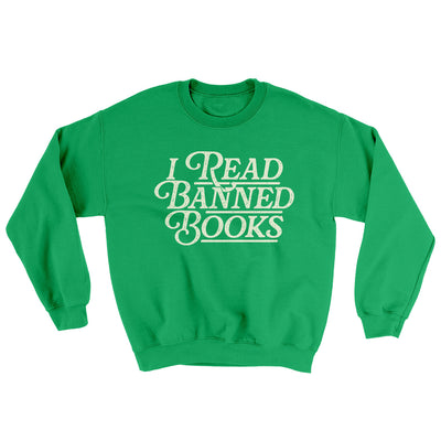I Read Banned Books Ugly Sweater Irish Green | Funny Shirt from Famous In Real Life
