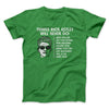 Things Rick Astley Would Never Do Men/Unisex T-Shirt Irish Green | Funny Shirt from Famous In Real Life