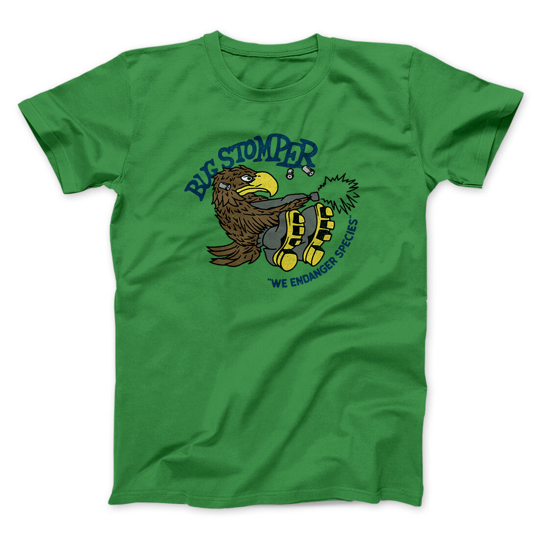 Bug Stomper Men/Unisex T-Shirt Irish Green | Funny Shirt from Famous In Real Life