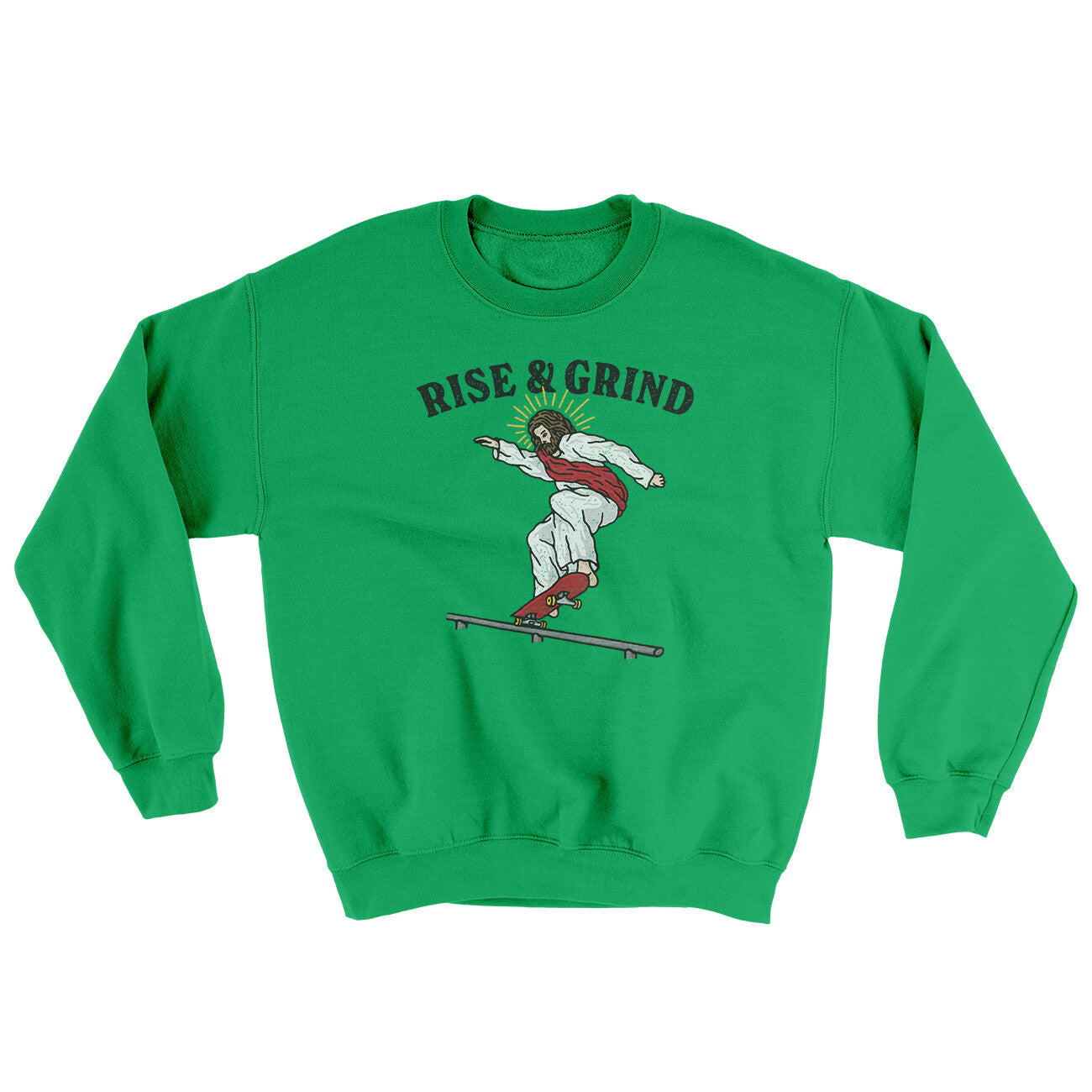 Rise And Grind Ugly Sweater Irish Green | Funny Shirt from Famous In Real Life
