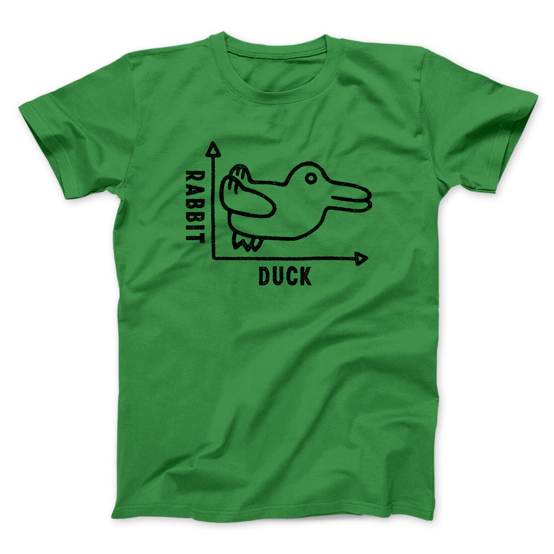 Rabbit Duck Graph Men/Unisex T-Shirt Irish Green | Funny Shirt from Famous In Real Life