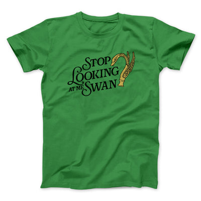 Stop Looking At Me Swan Men/Unisex T-Shirt Irish Green | Funny Shirt from Famous In Real Life