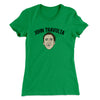 John Travolta Women's T-Shirt Kelly Green | Funny Shirt from Famous In Real Life