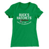 Buck’s Hatchets Women's T-Shirt Kelly Green | Funny Shirt from Famous In Real Life