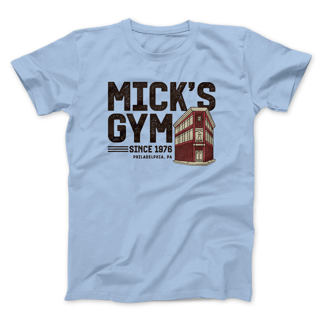Mick's Gym Funny Movie Men/Unisex T-Shirt Light Blue | Funny Shirt from Famous In Real Life