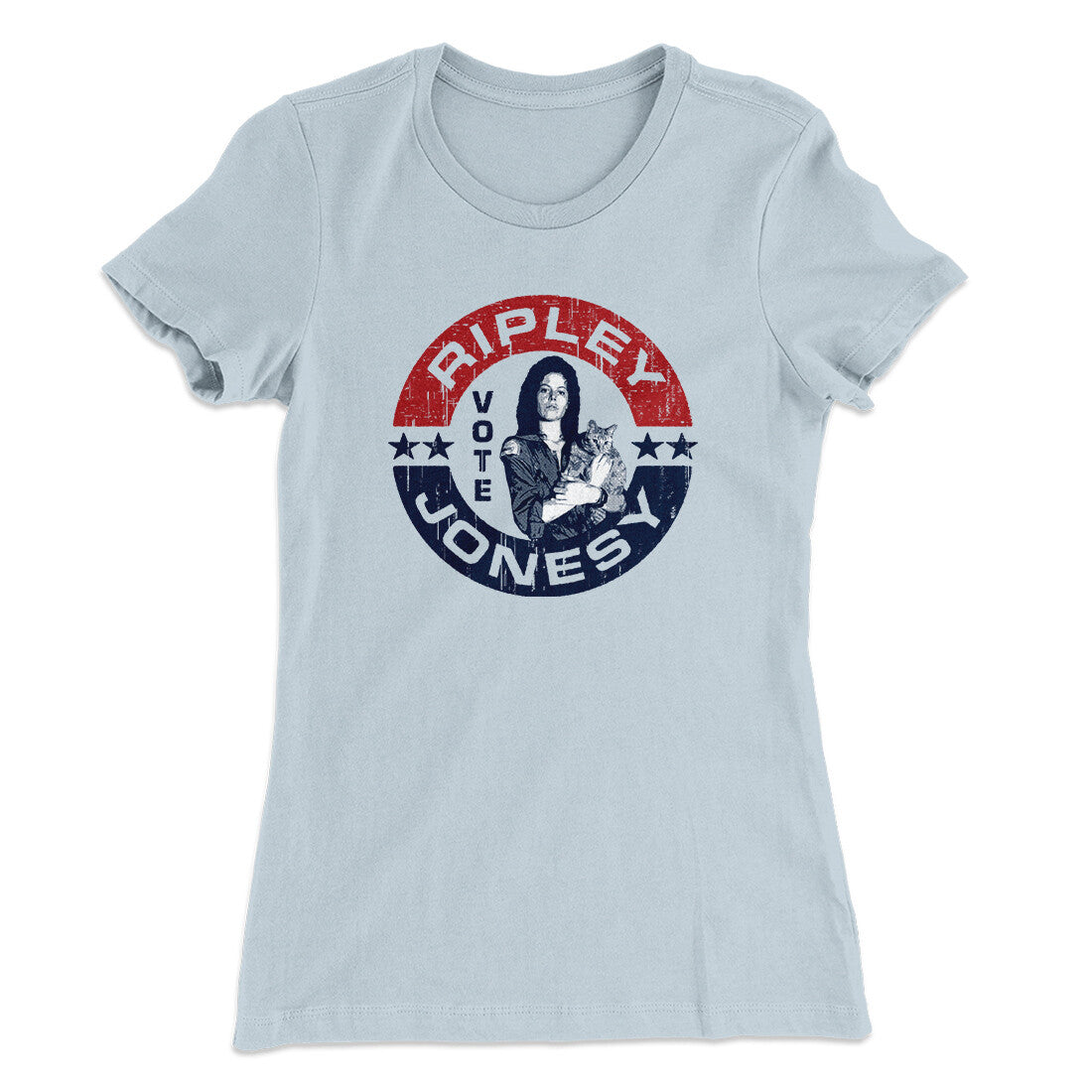 Vote Ripley Jonesy Women's T-Shirt Light Blue | Funny Shirt from Famous In Real Life
