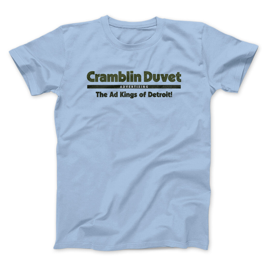 Cramblin Duvet Advertising Men/Unisex T-Shirt Light Blue | Funny Shirt from Famous In Real Life