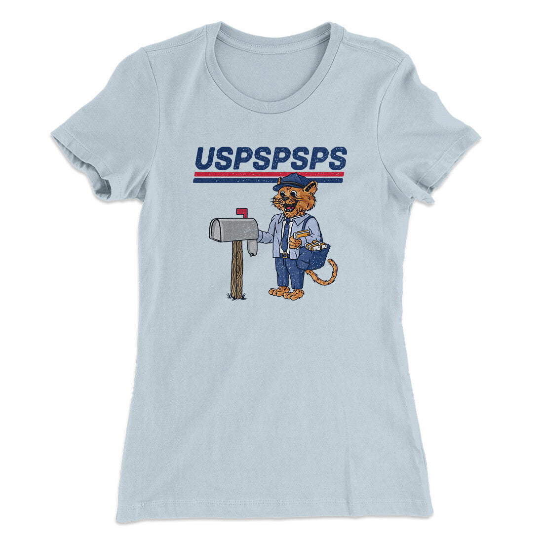 Uspspsps Women's T-Shirt Light Blue | Funny Shirt from Famous In Real Life