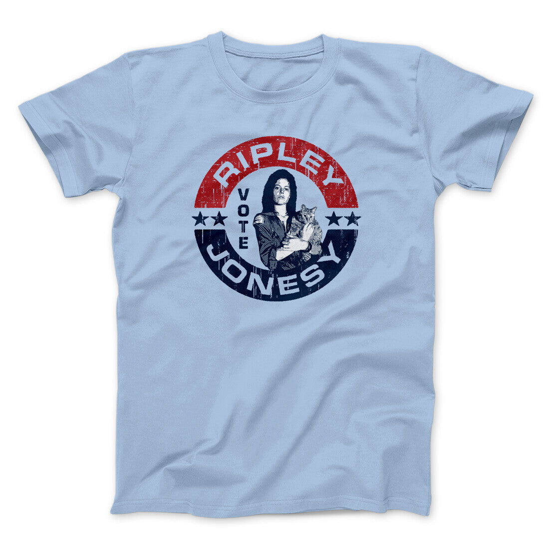 Vote Ripley Jonesy Men/Unisex T-Shirt Light Blue | Funny Shirt from Famous In Real Life