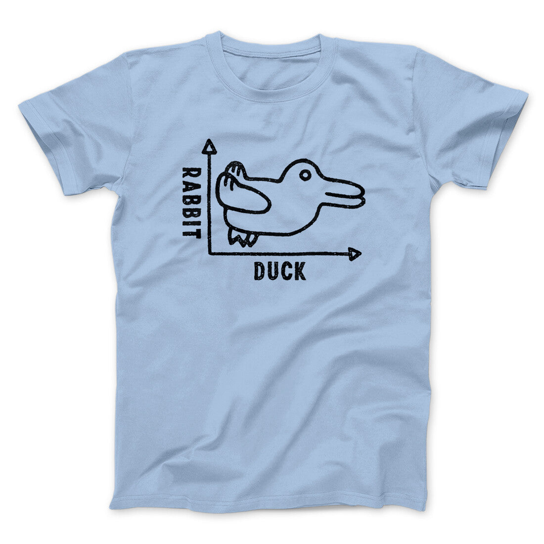 Rabbit Duck Graph Men/Unisex T-Shirt Light Blue | Funny Shirt from Famous In Real Life