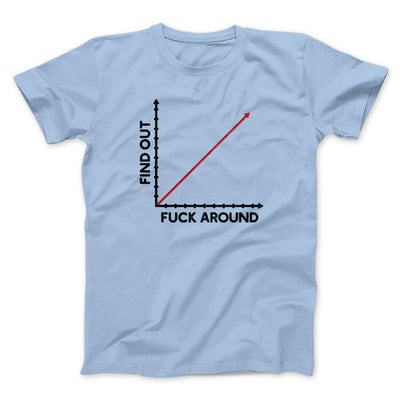 Fuck Around And Find Out Men/Unisex T-Shirt Light Blue | Funny Shirt from Famous In Real Life