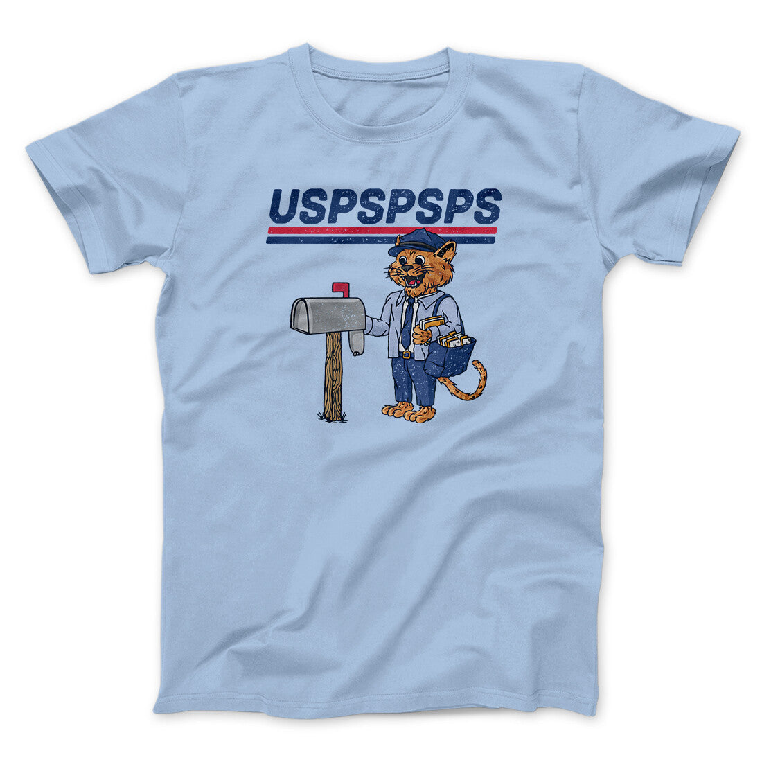 Uspspsps Men/Unisex T-Shirt Light Blue | Funny Shirt from Famous In Real Life