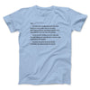 Letter To Sam Men/Unisex T-Shirt Light Blue | Funny Shirt from Famous In Real Life
